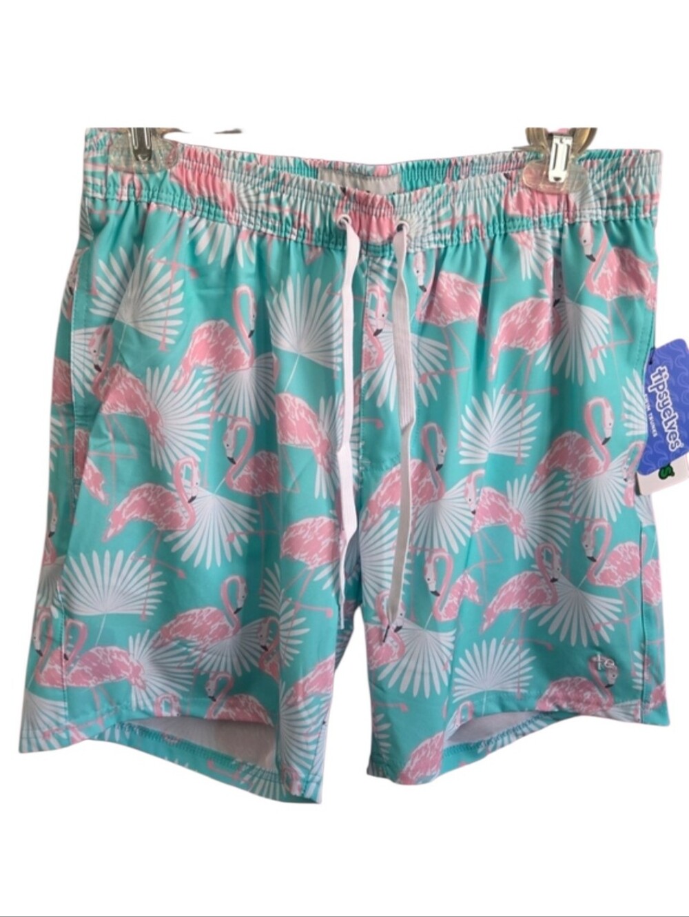 Tipsy Elves Flamingo Swim Trunks Men’s Medium NWT